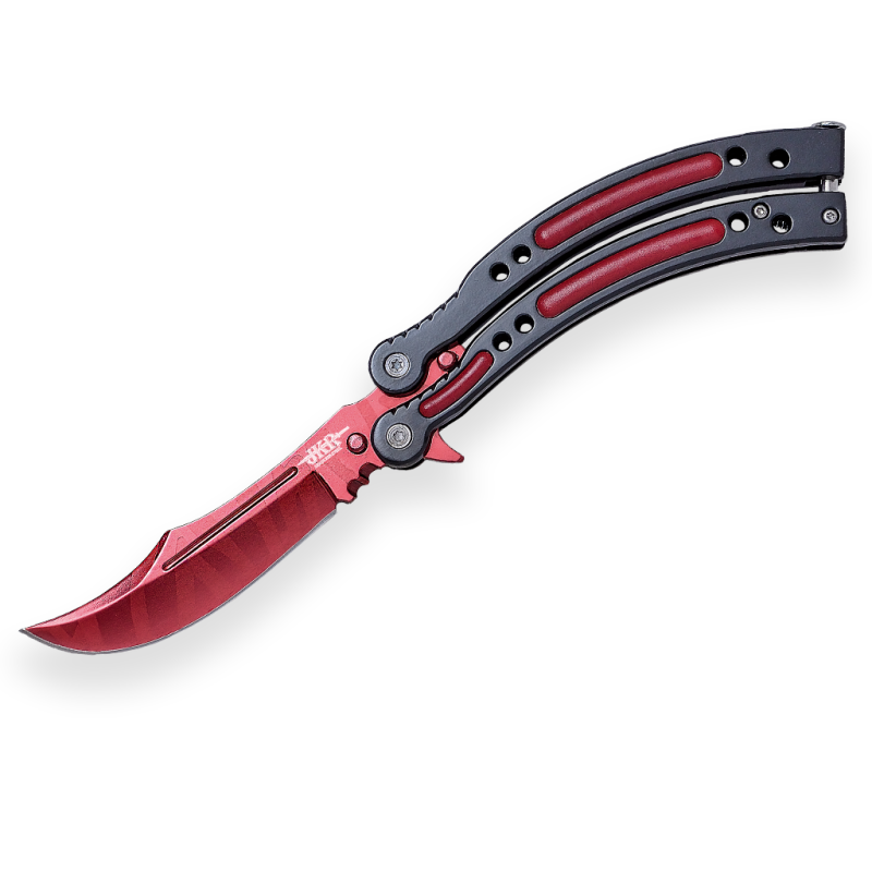 Counter Strike Go Jkr Butterfly Knife Aluminum Handle And 10 Cm Stainless Steel Blade Length