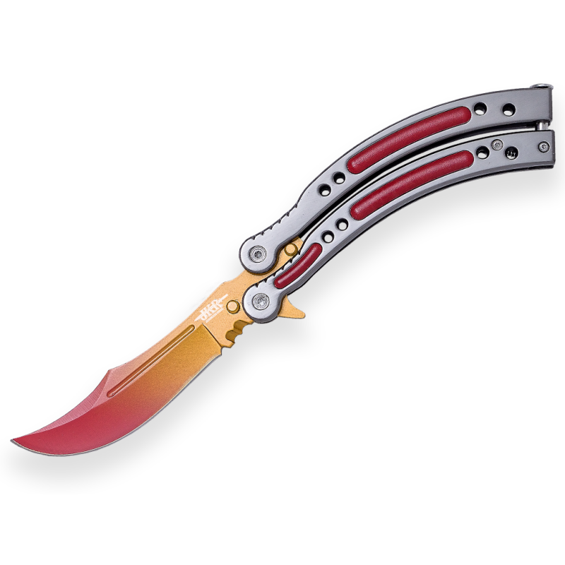 JKR Counter Strike Go Fan Knife Punho de alumínio e lâmina de aço inoxidável de 10 cm