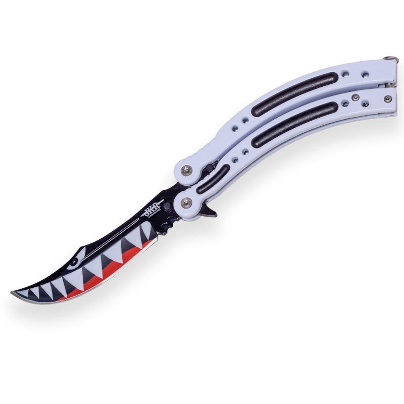 Counter Strike Go Jkr Butterfly Knife Aluminum Handle And 10 Cm Stainless Steel Blade Length