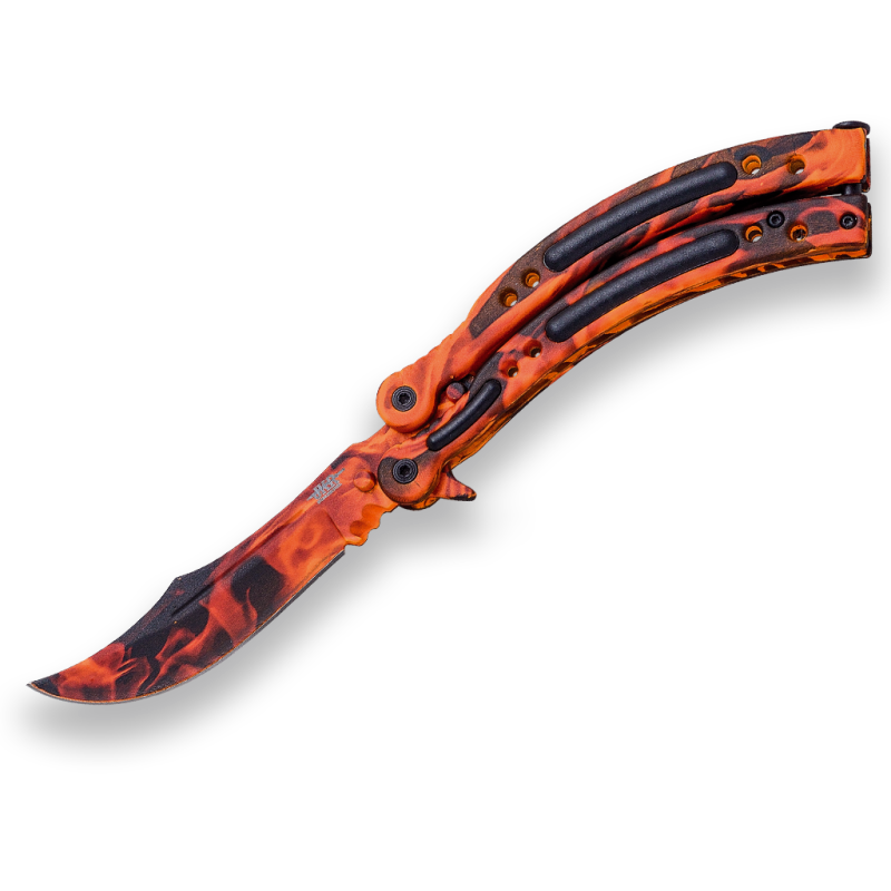 Coltello a ventaglio JKR Counter Strike Go impugnatura in alluminio e lama in acciaio inossidabile da 10 cm