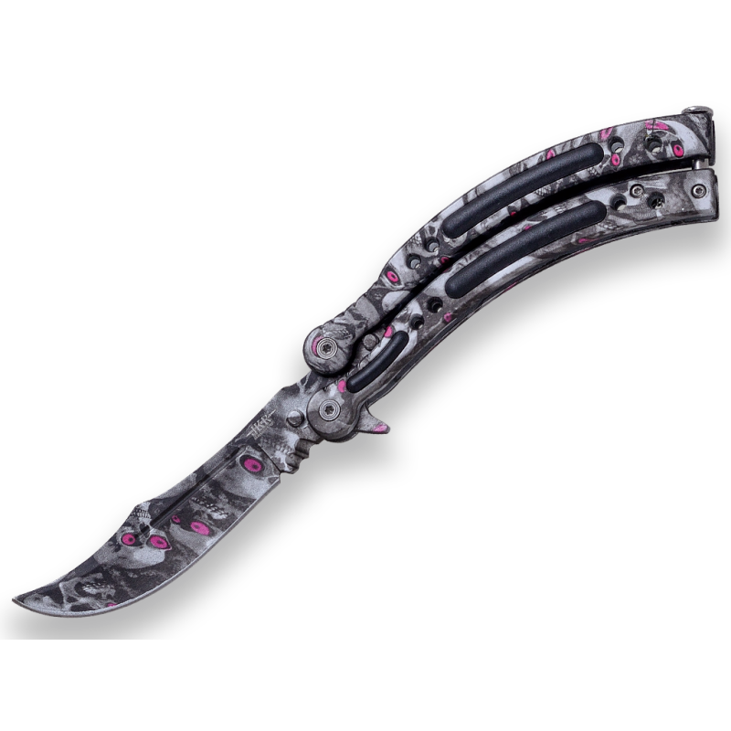 Coltello a ventaglio JKR Counter Strike Go impugnatura in alluminio e lama in acciaio inossidabile da 10 cm