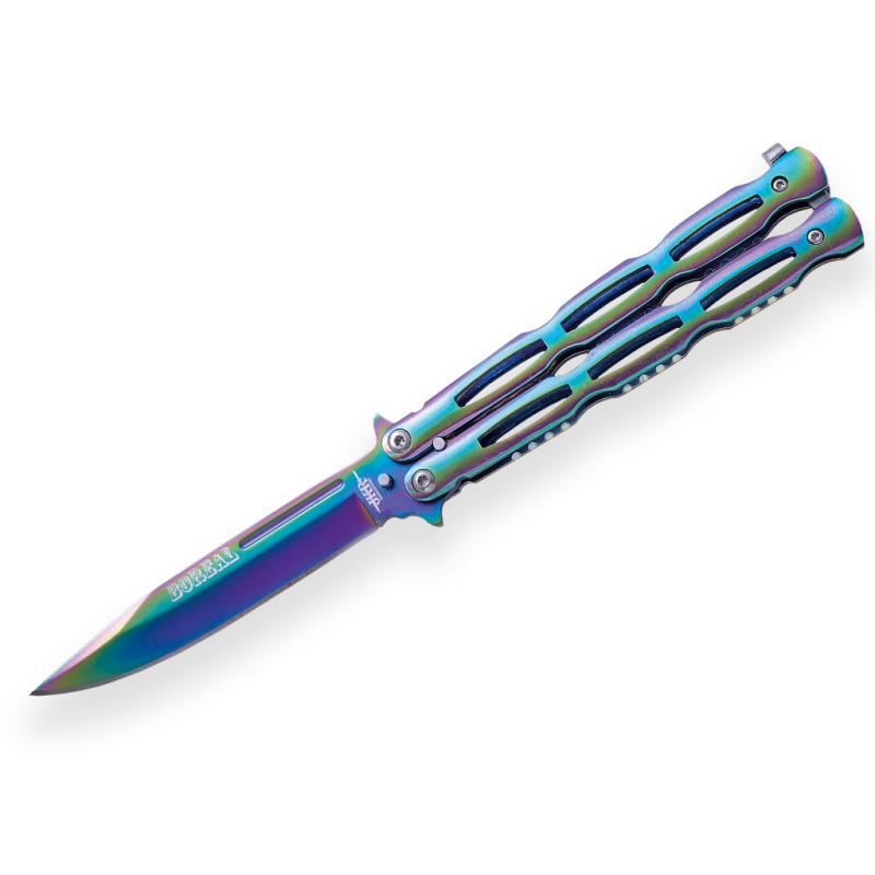 Butterfly Knife Jkr, Stainless Steel 9,5 Cm Blade Length And Stainless Steel Handle