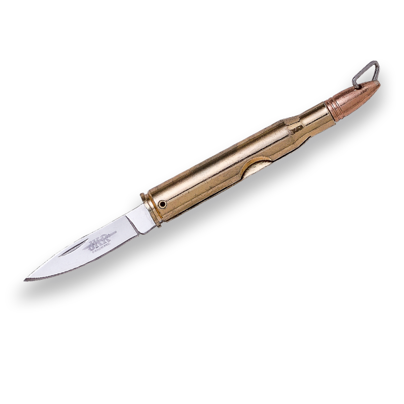 Pocket Knife With Bullet Shape Stainless Steel 44 Cm Blade Length Aluminum Handle