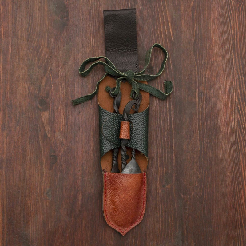 Utensils for celebrations with leather case - Ref 800438