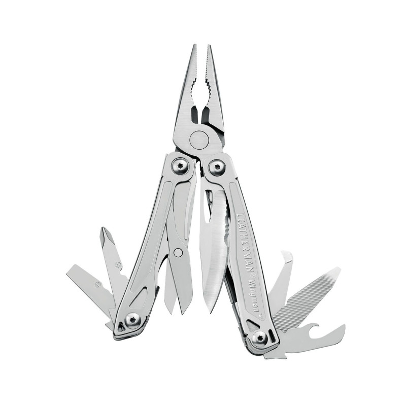 Multiutensile Leatherman Wingman in acciaio inossidabile.