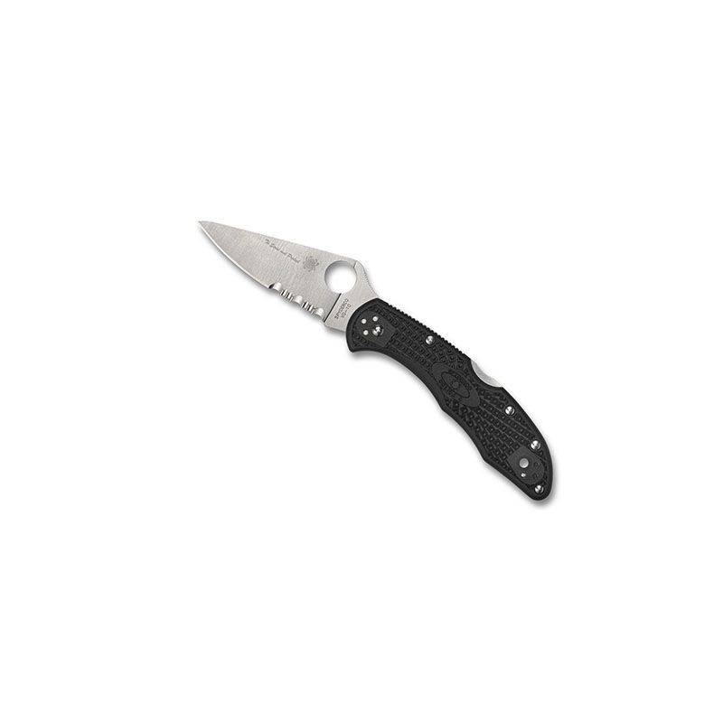 Spyderco Delica 4 Thin RedBlue Line Folding Knife