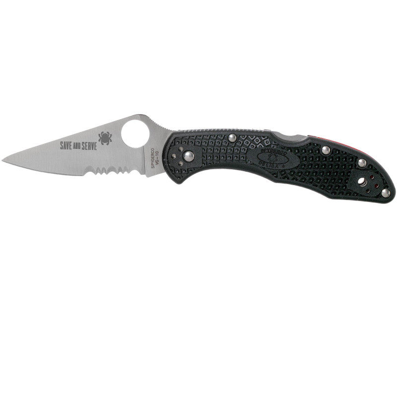 Spyderco Delica 4 Thin Red Line C11Fpsbkrd Taschenmesser