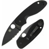 Navaja Spyderco Efficient Filo Combinado Negro