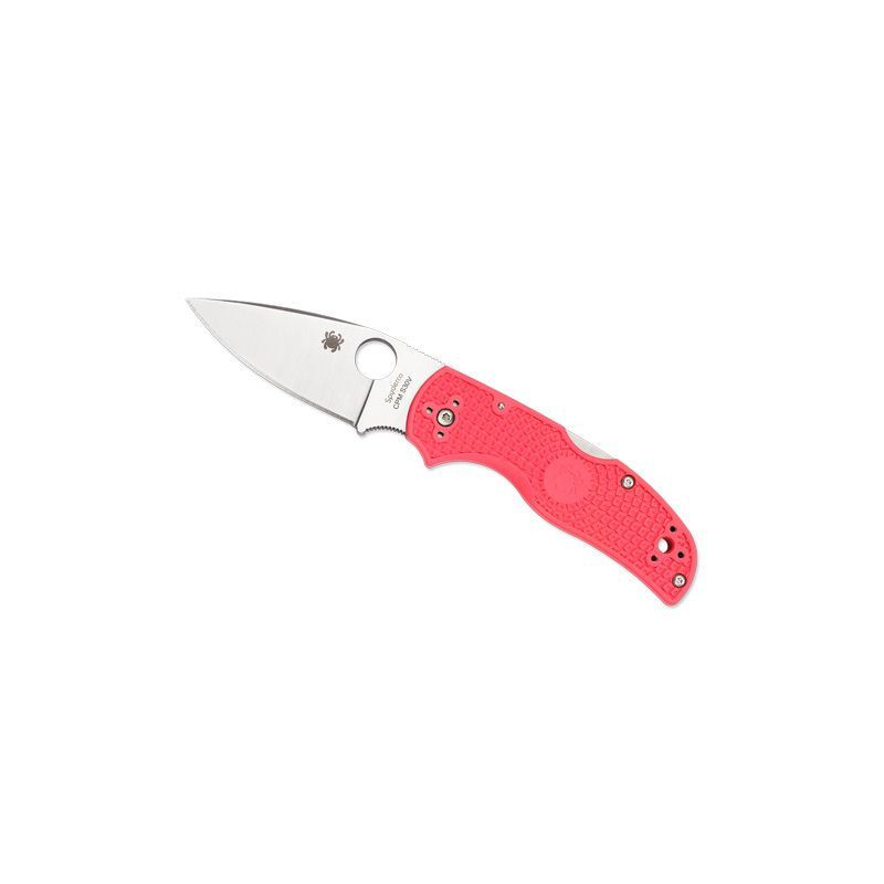 Native SPYDERCO 5 Handle Frn Coltello Tascabile Filo Liscio in Acciaio Rosa