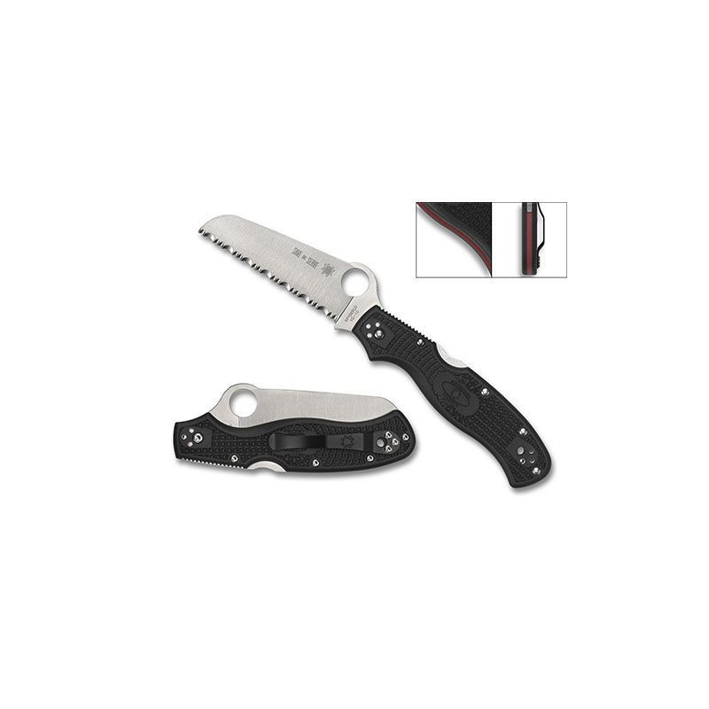 Spyderco Rescue 3 Thin Red Line Couteau de poche