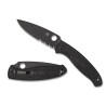 Navaja Spyderco Resilience Negro Filo Combinado