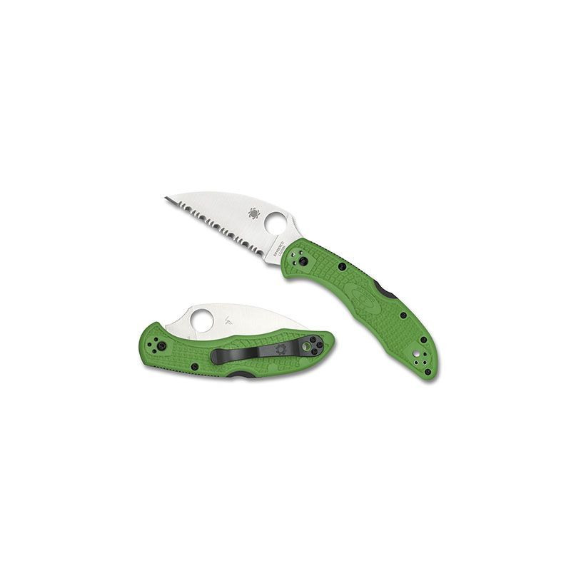 Salz SPYDERCO Messer 2 Wharncliffe C88Fswcgr2 Wellenschliff