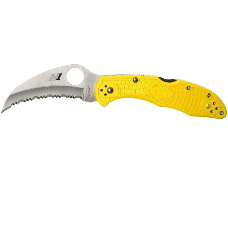 Tasman Salt 2 Gelbes Serra SPYDERCO Messer