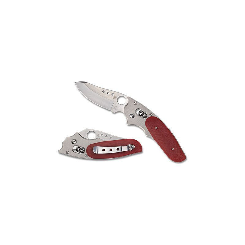 Sp Viele Phoenix Vermelho G-10Ti canivete liso