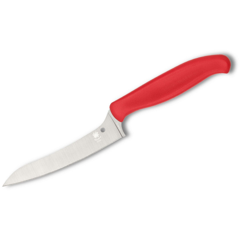 Spyderco Couteau Z-Cut avec pointe rouge lisse et pointue