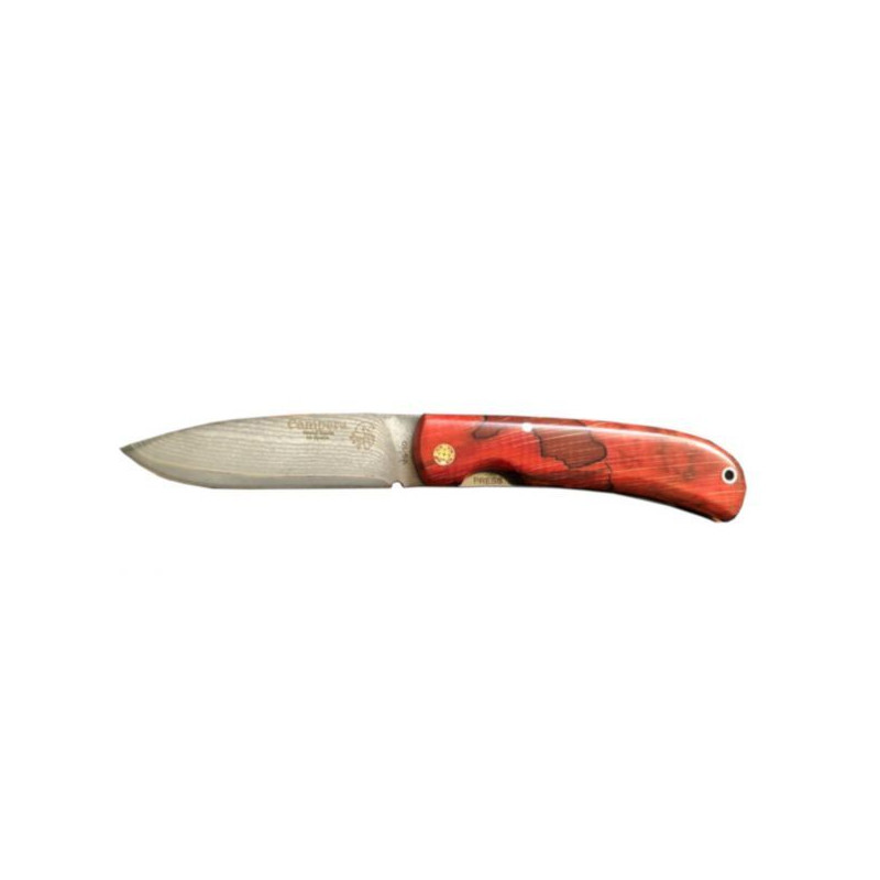 J&V Knife Campera orange stabilized wood 1416-MER-VG10