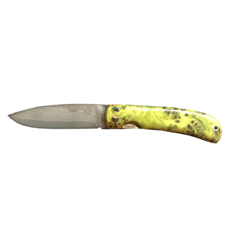 J&V Knife Campera green stabilized wood 1416-MEV-VG10