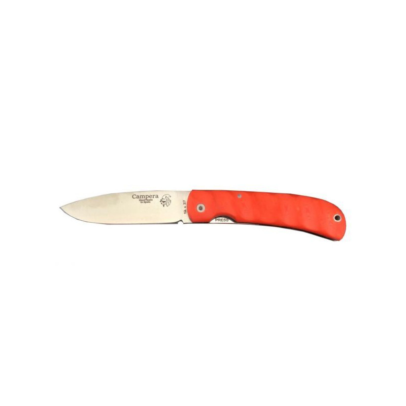 J&V coltello tascabile CAMPERA MICARTA FLUOR con lama in acciaio 12c27