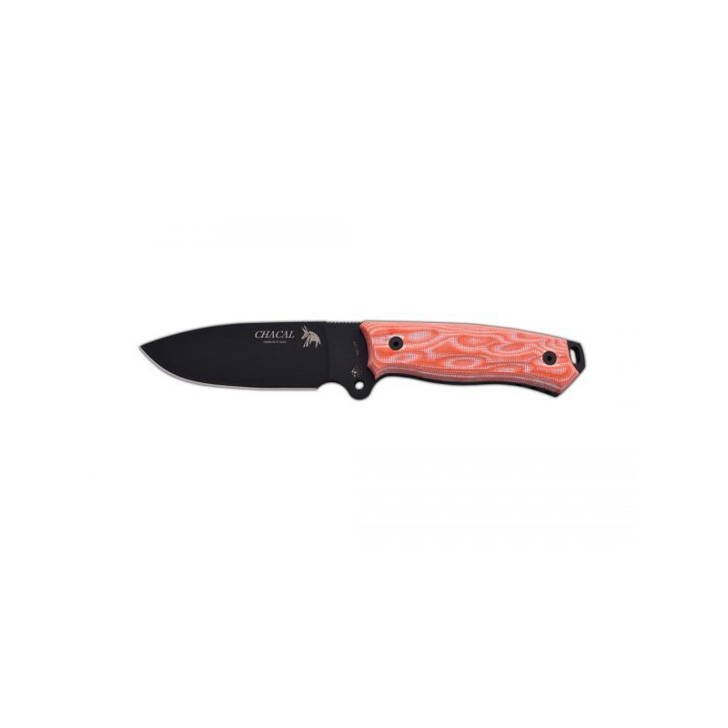 JACKAL BLACK LEAF CORDURA MICARTA ORANGE SHEATH