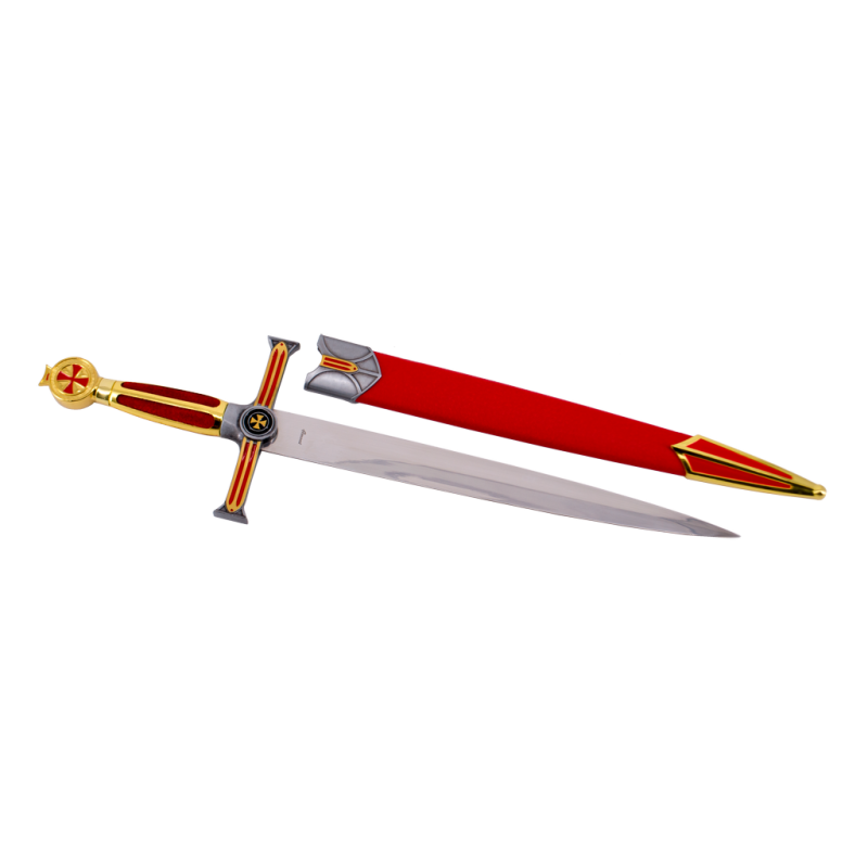 Daga S0235SA Diseño exclusivo cruz templaria en rojo