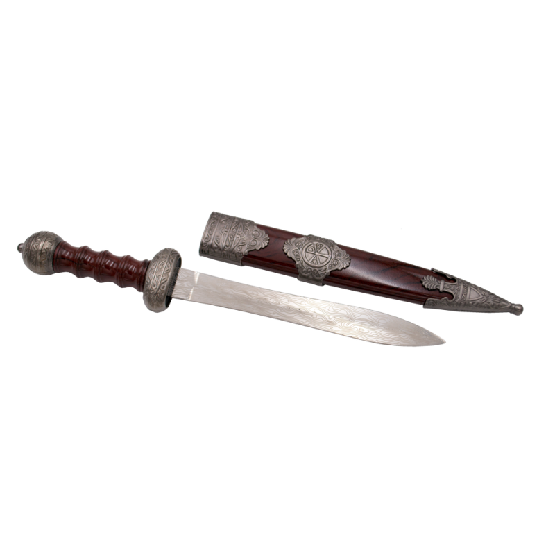 Dagger S0237B Gladius burgundy the pommel and the guard are nickel colored