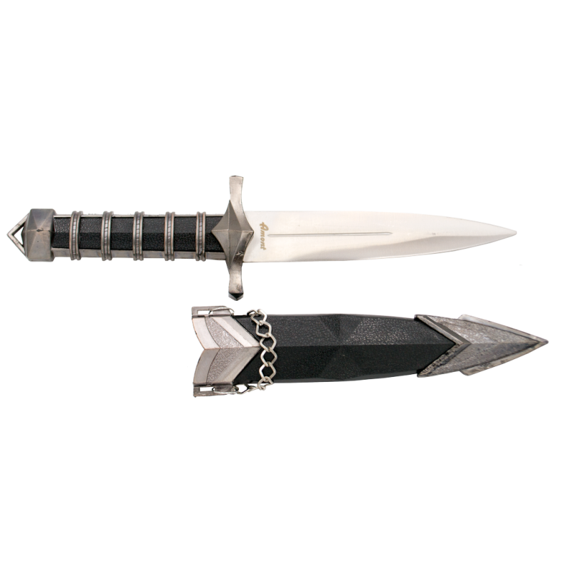 Dagger S0509 the pommel and guard are nickel colored