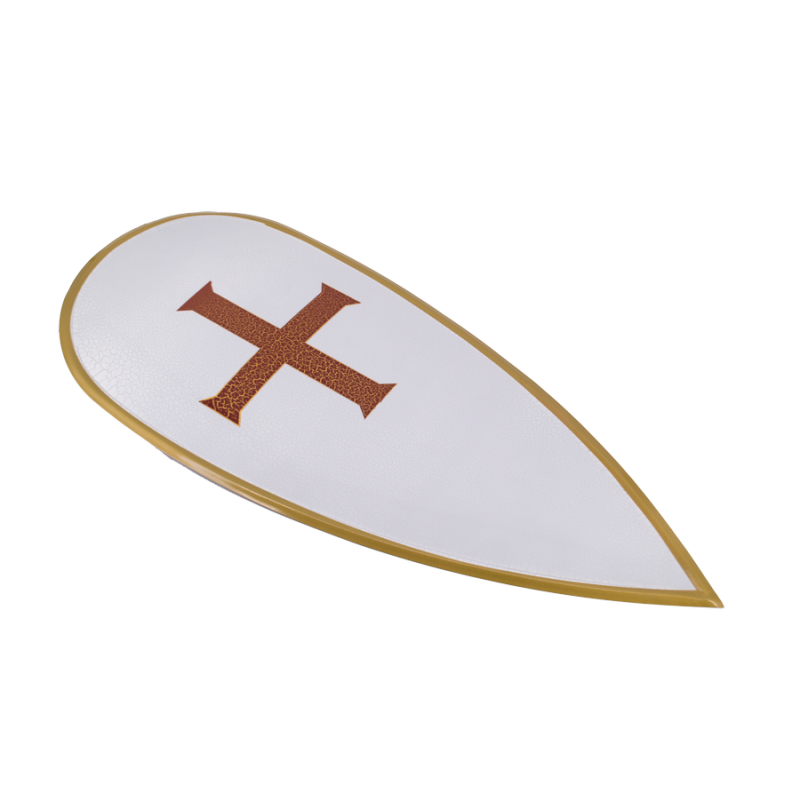 Escudo S4001 escudo metálico modelo templario alargado