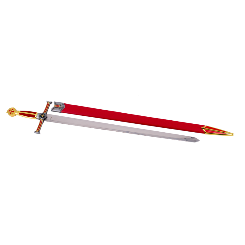 Espada cadete S0235A Diseño exclusivo cruz templaria en rojo