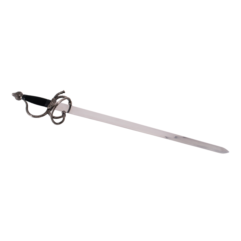 Espada S0193-72N Espada colada del cid en níquel la empuñadura en color negro