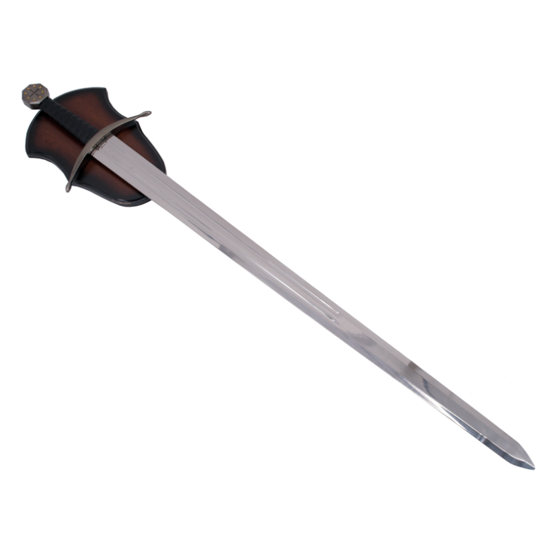 Espada S3002 Modelo de espada Templaria con acabados en niquel
