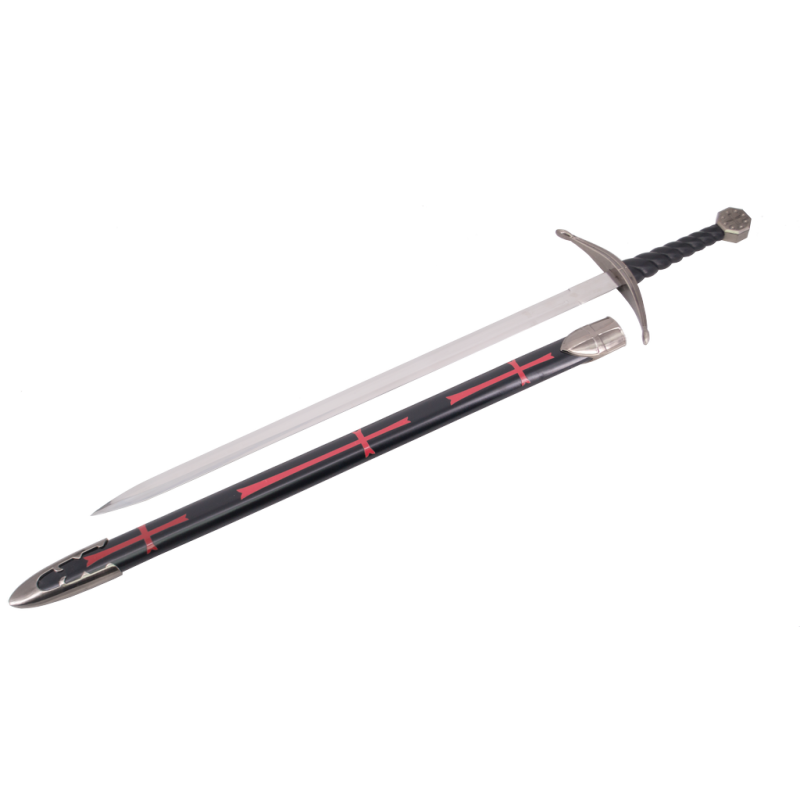 Espada S3003 Modelo de espada Templaria con acabados en niquel