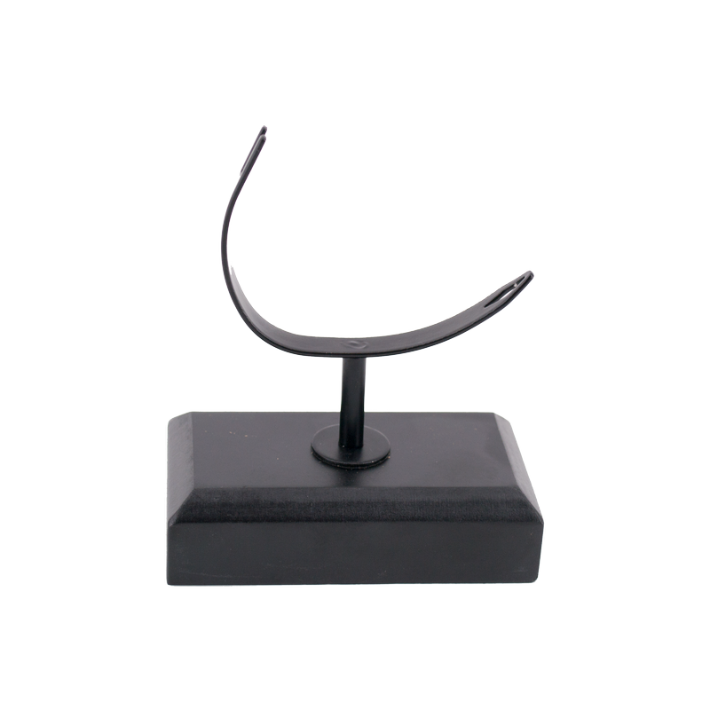 S0239 Porte-ouvre-lettre Base en bois noir avec support en métal noir