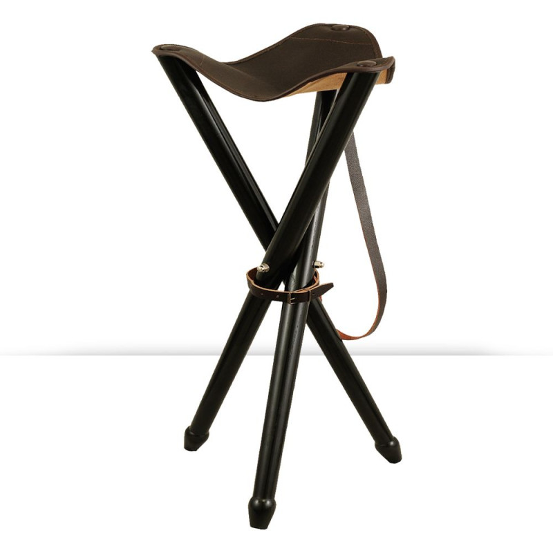 Banco de madeira e couro