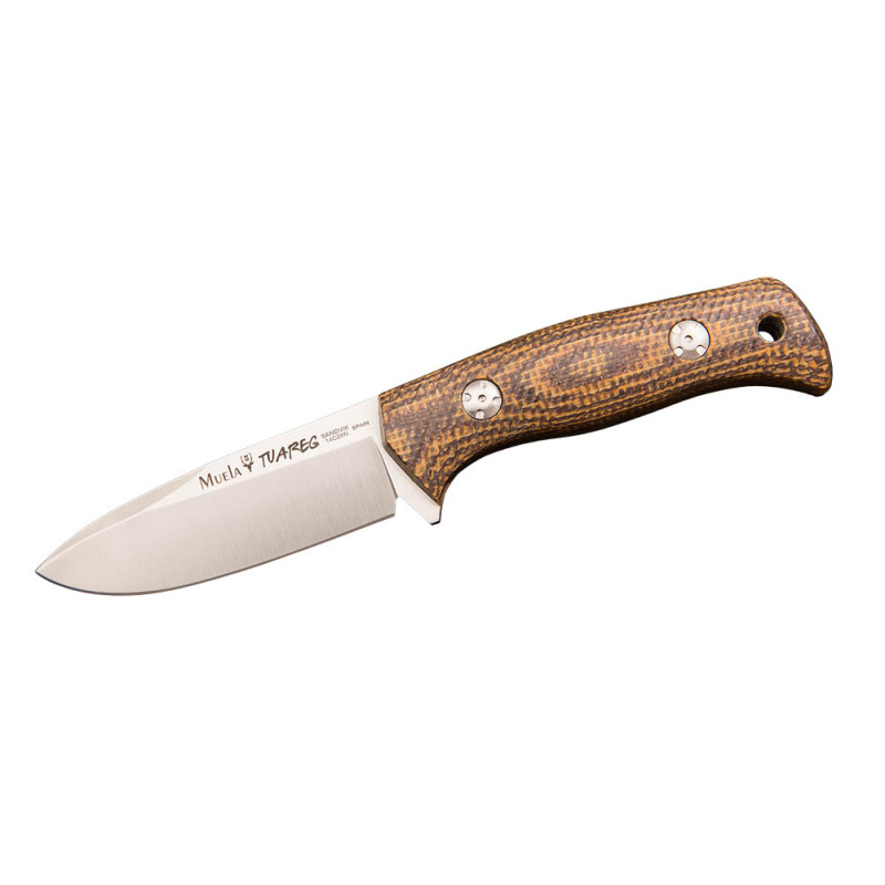 TUAREG JAGDMESSER MUELA 10G MICARTA JUTE SENF