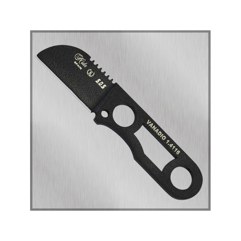Nieto Knife SOS Black R-12N + Leather Case