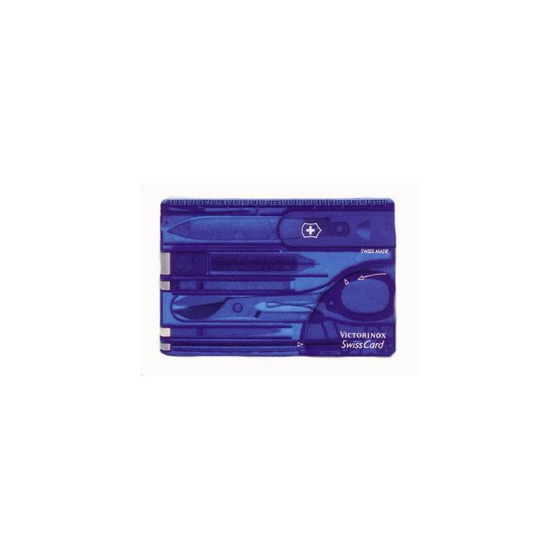 COUTEAU POLYVALENT SWISS CARD BLUE VICTORINOX