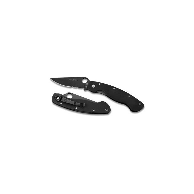 SPYDERCO MILITARY BLACK BLADE PENKNIFE