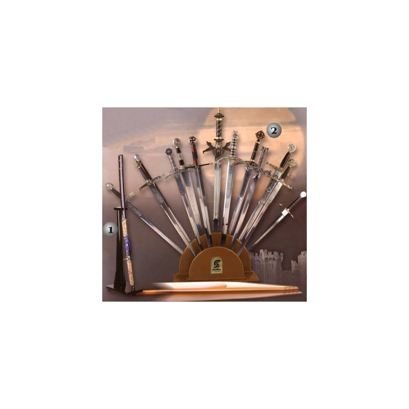 EXPOSITOR DE MADERA PARA 13 ESPADAS