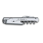 3 CLAVELES NICKEL-PLATED CORKSCREW WITH POCKETKNIF