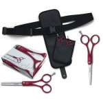 JUEGO ESTUCHE CINTURON TIJERAS ROJO