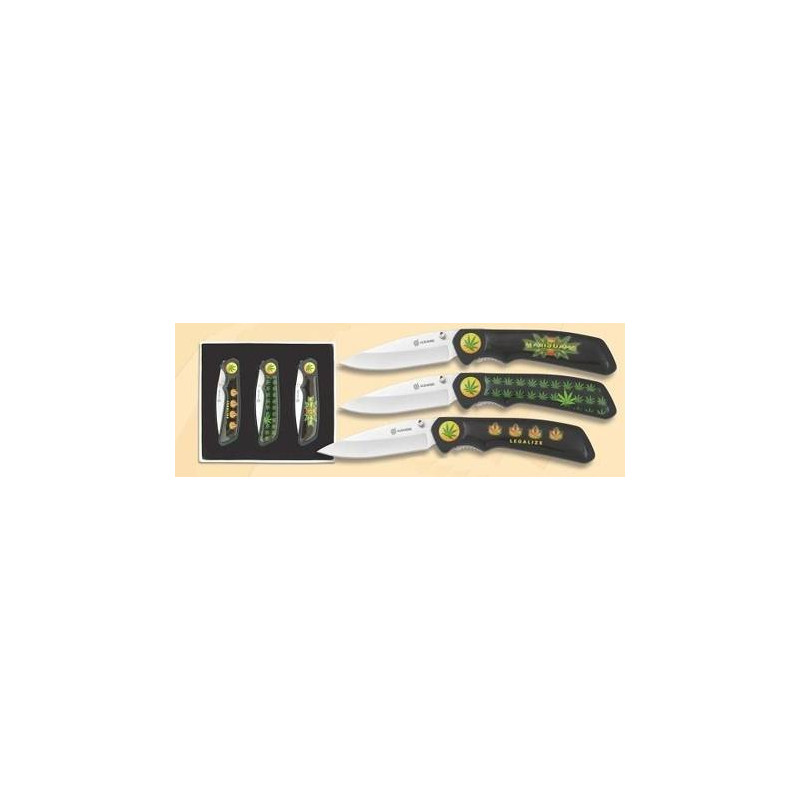 SET DE 3 NAVAJAS MARIJUANA 10870 MARTINEZ ALBAINOX