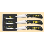 SET 3 THEMATIC POLICE PENKNIVES