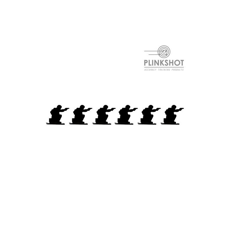 Target silhouette soldier running Plinkshot - 6 elements