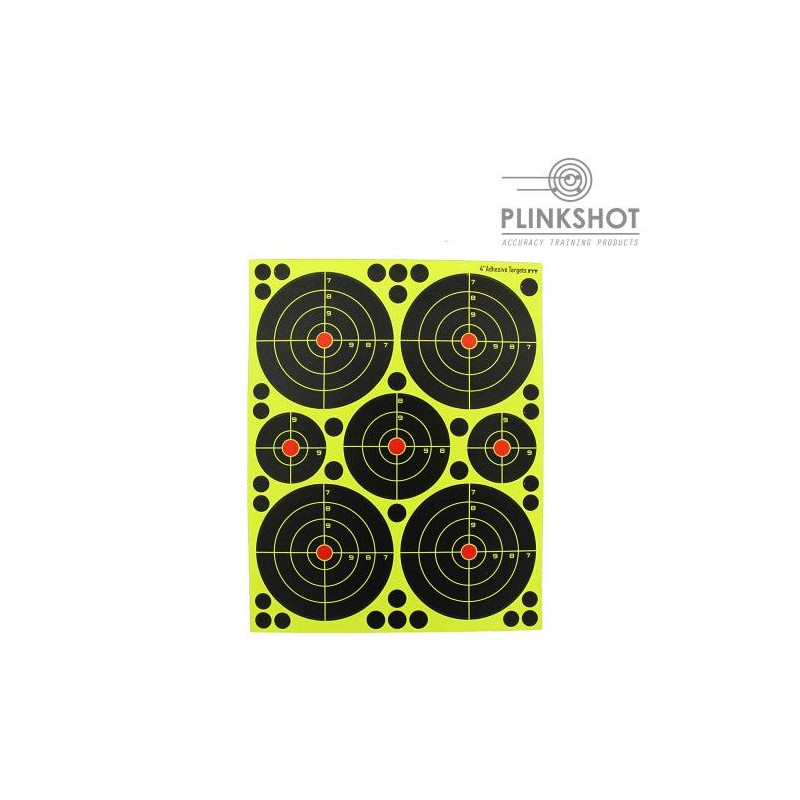 Plinkshot Alvos Reativos Adesivos - 5-7.6-10 cm
