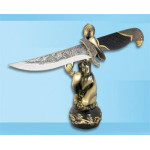 FANTASY KNIFE WITH SHEATH AND BASE