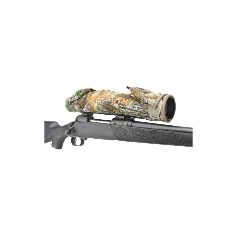 Abdeckung mit Abdeckung für SCOPEMITT Zielfernrohre - Farbe Realtree Xtra - Zielfernrohre 50+ lang (34,2 - 39,3 cm)