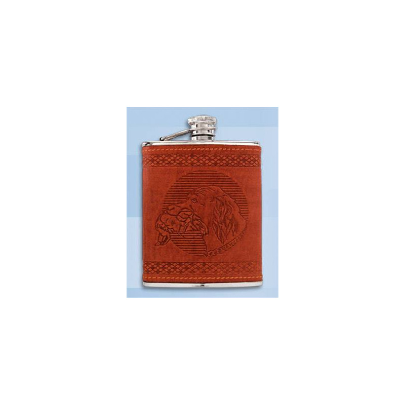 DOG STAINLESS STEEL HIP FLASK
