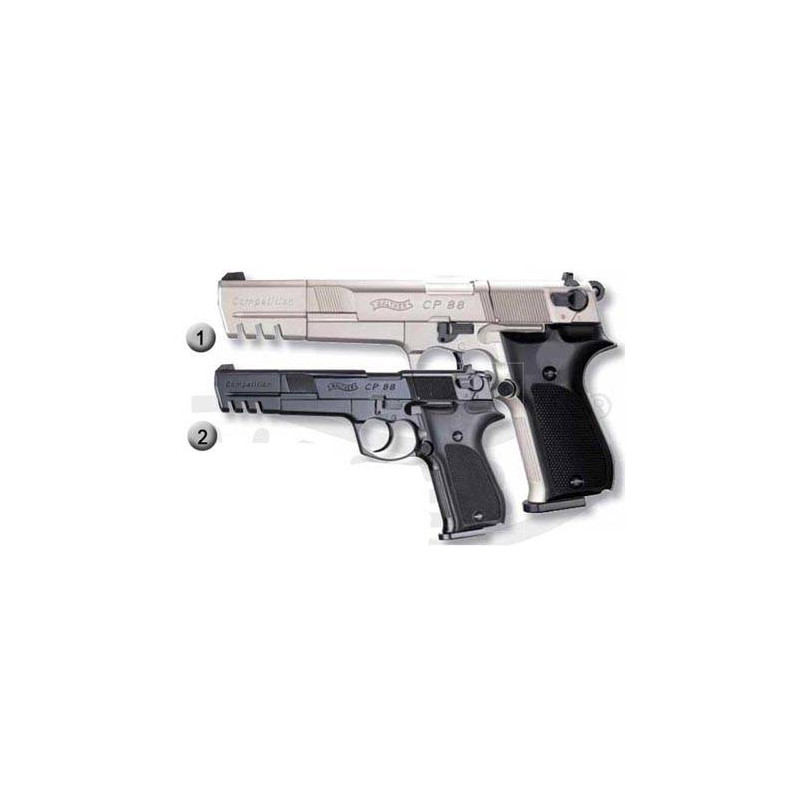 1. PISTOLA CO2 WALTHER CP88 5,6´´COMPETITION NIQUEL