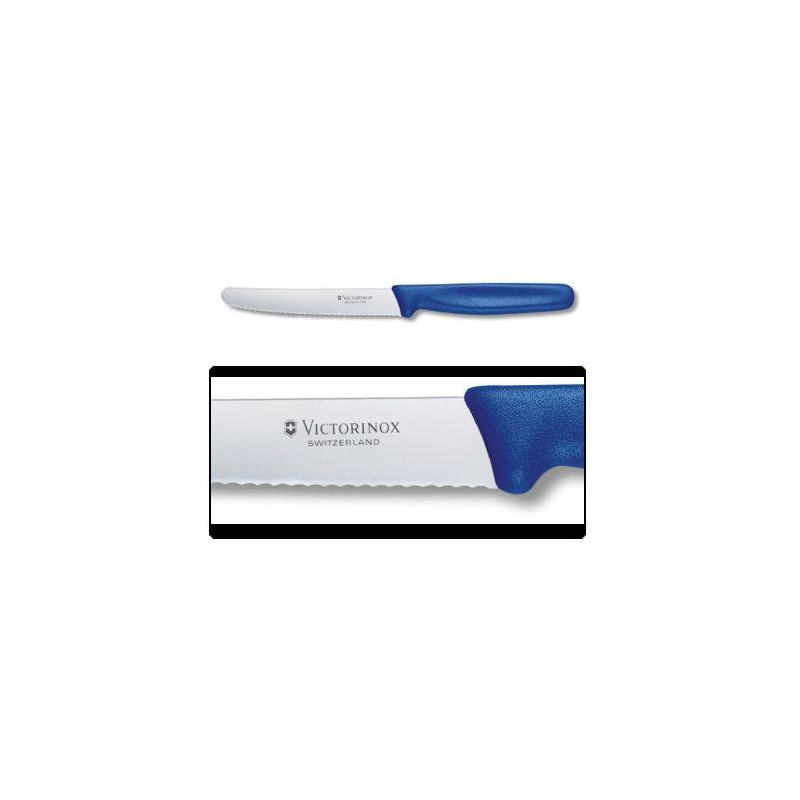 Coltello verdura con sega 11 cm. Polipropilene Blu
