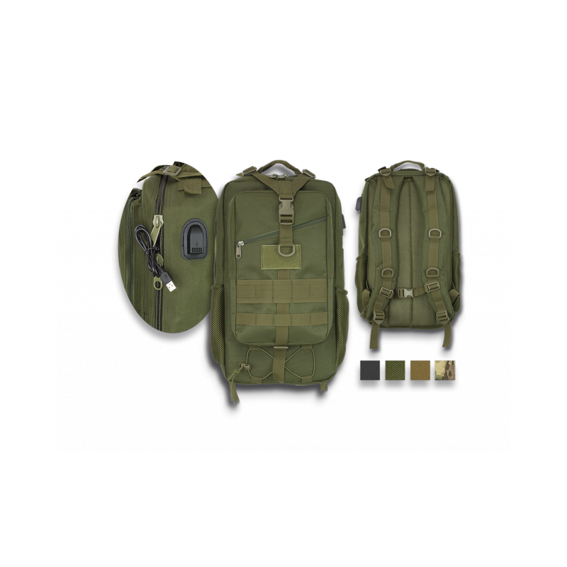 Camo Pixel Sac à dos tactique Connecteur USB